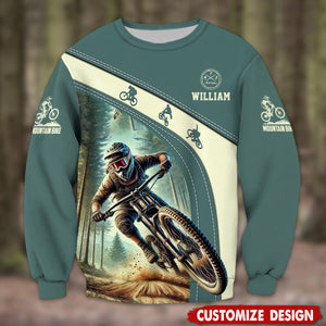 Personalized Name Mountain Bike Sweatshirt