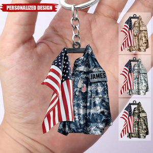 U.S Airforce/Navy/Army Keychain-Personalized Acrylic Keychain