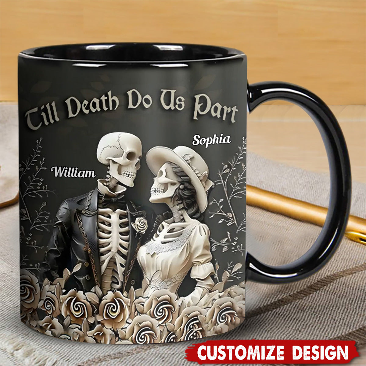 Till Death Do Us Part  - Personalized Couple Mug - Gift For Husband,Wife,Anniversary