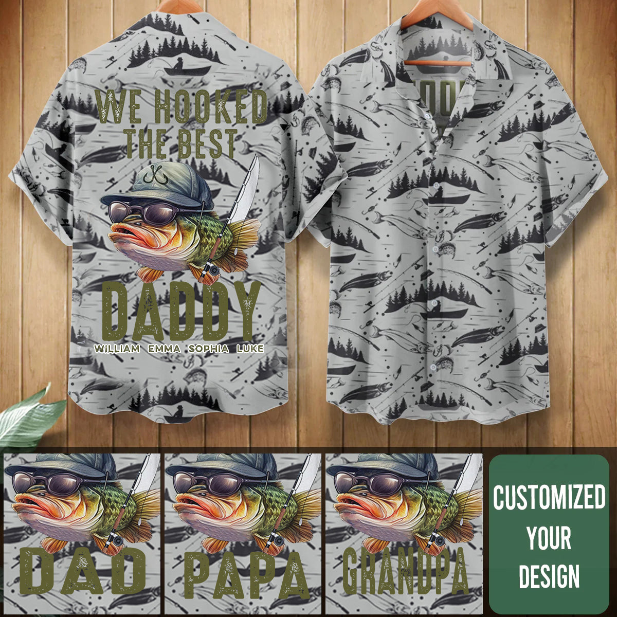 We Hook The Best Dad - Personalized Hawaiian Shirt - Gift For Father, Dad,Birthday Gift