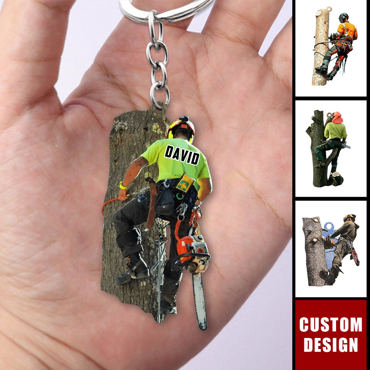 Personalized Arborist Christmas Keychain-2024 New Release