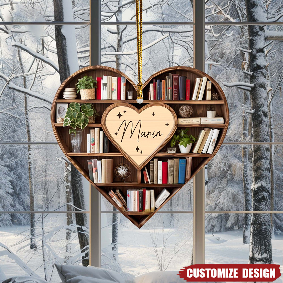 2024 New Release Personalized Christmas Book Tree Name Ornament