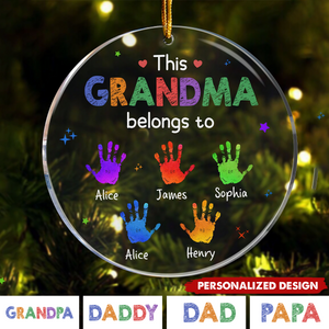 2024 New Release This Grandma Belongs To Grandkids - Personalized Acrylic Ornament