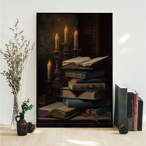 Vintage Flowers And Books Poster- Gift For Book Lovers