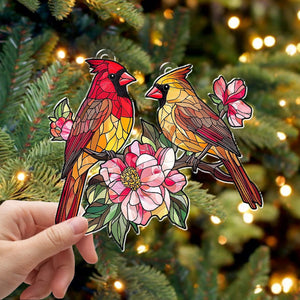 Cardinal Acrylic Christmas Ornament Bird Memorial Gift for Christmas - 2024 New Release