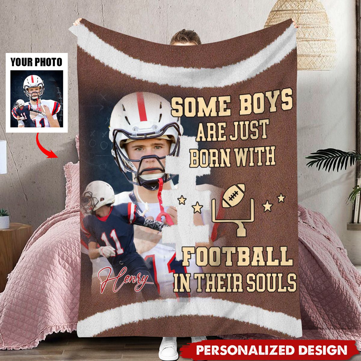 The Best Motivation Always Comes From Within-Personalized Football Blanket - Gift For Football Lovers