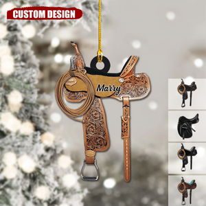 2024 New Release Personalized Horse Saddle Christmas Ornament-Gifts For Horse Lover