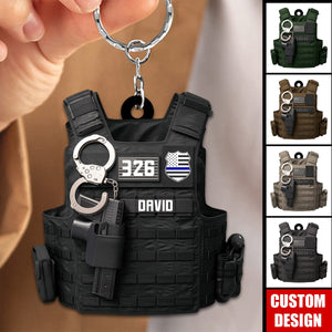 Personalized Logo Police Acrylic Keychain - 2024 New Release