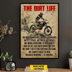 The Dirt Life Motocross-Personalized Motocross Poster Print-Motocross Gift For Boy Man