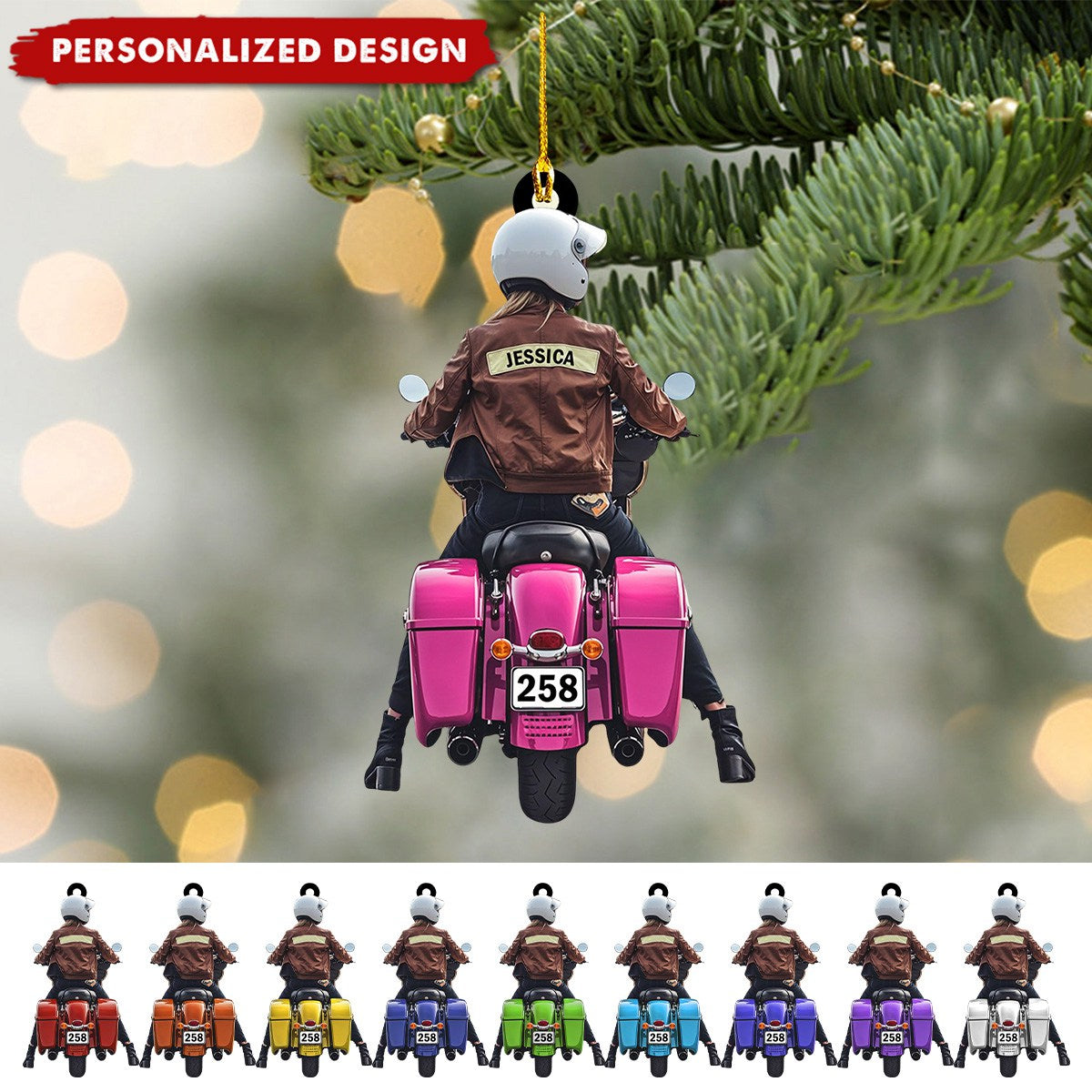 Personalized Motorcycle Christmas OrnamentsGifts For Biker2024 New R