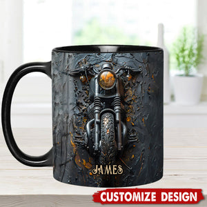 Never Underestimate An Old Man With A Motorcycle - Personalized Biker Accent Mug