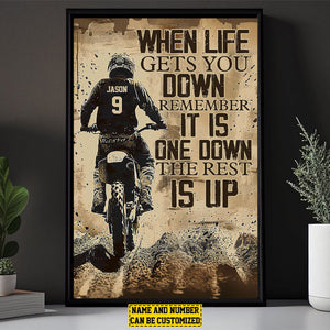 When Life Gets You Down Remember-Personalized Dirt Bike Poster-Gift For Motocross Lovers