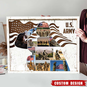 Personalized US Military Photo Collage Poster-Gift For Veterans, Soldiers