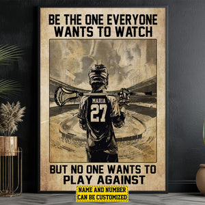 Personalized Lacrosse Motivation Poster- Gift For Lacrosse Lovers