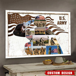 Personalized US Military Photo Collage Poster-Gift For Veterans, Soldiers