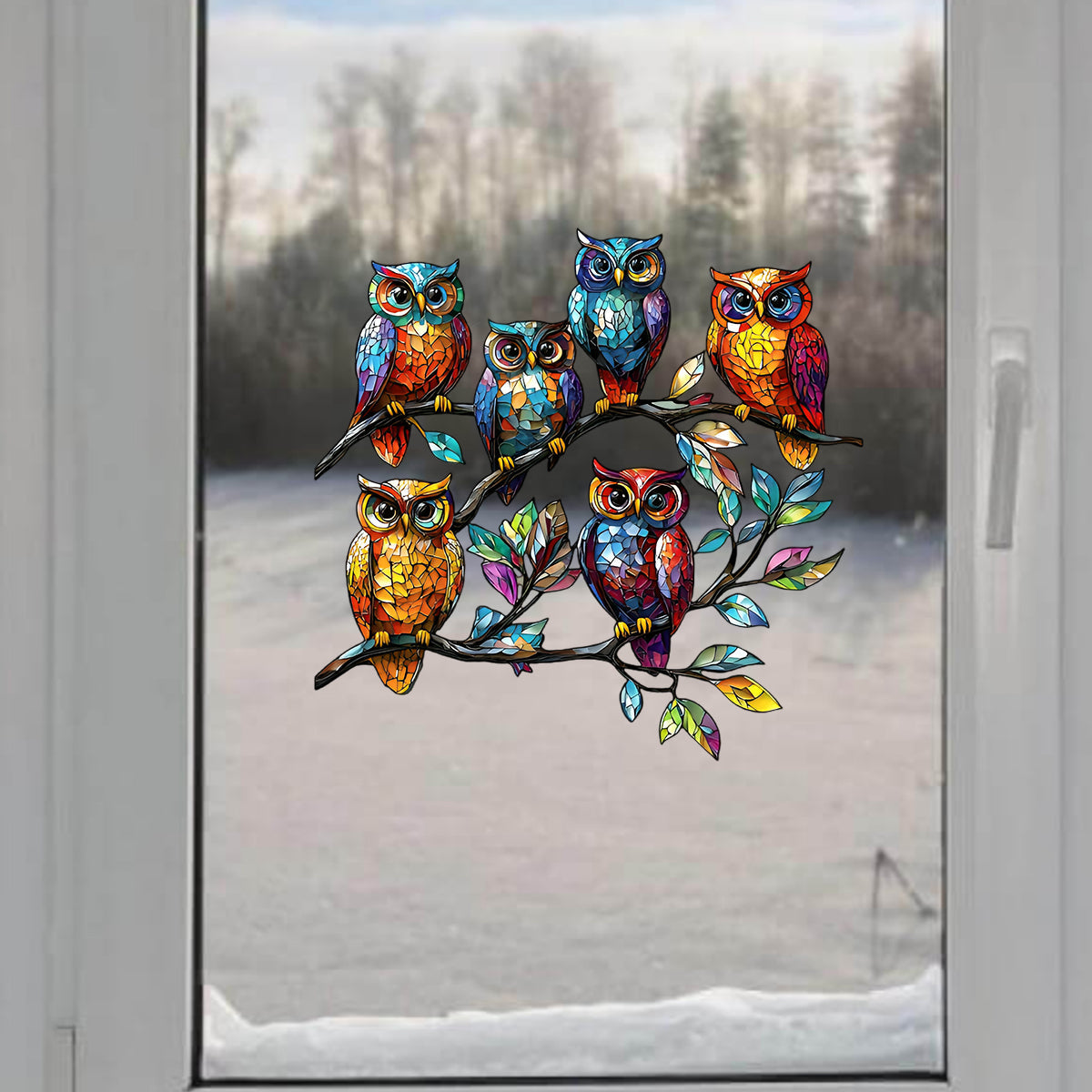 Colorful Owl Decal - Perfect Gift for Animal Lovers, Friends, Family