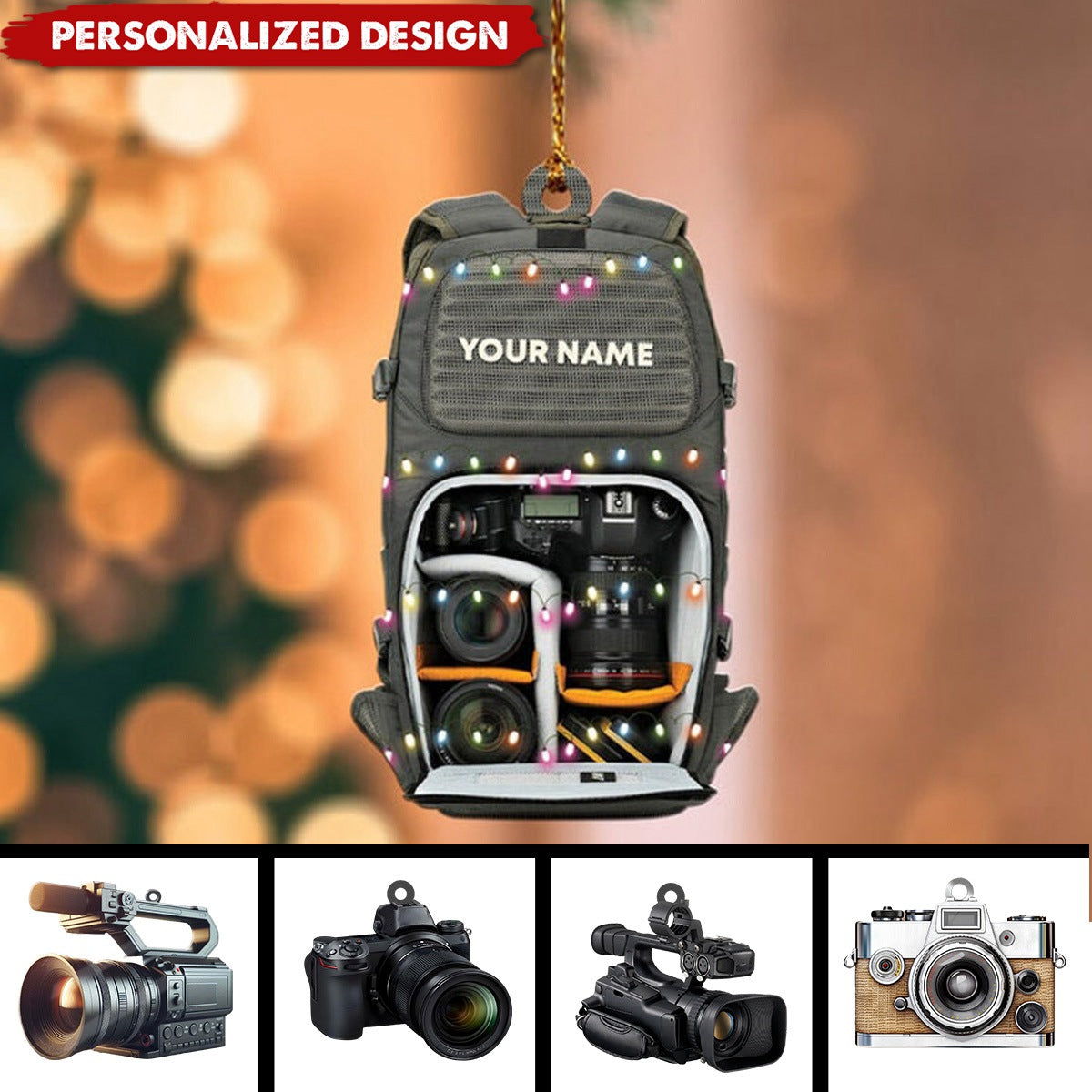 2024 New Release Camera Bag-Personalized Christmas Ornament-Gift For Photography Lover