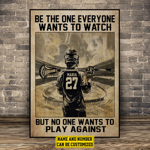 Personalized Lacrosse Motivation Poster- Gift For Lacrosse Lovers