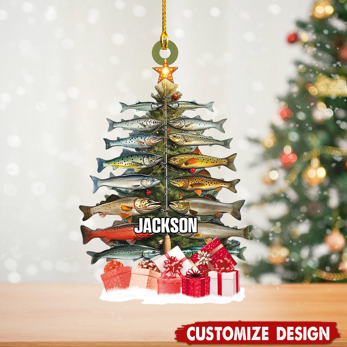 Personalized Fishing Christmas Ornament Gift For Fishing Lovers-2024 New Release