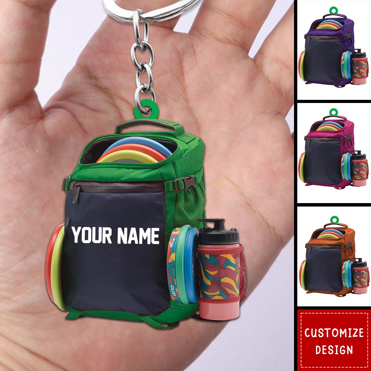 2024 New Release Personalized Disc Golf Acrylic Keychain-Gift For Disc Golf Lovers