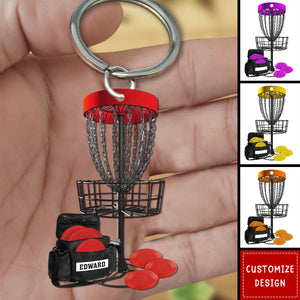 Personalized Disc Golf Keychain - Gift for Disc Golf Lover - 2024 New Release