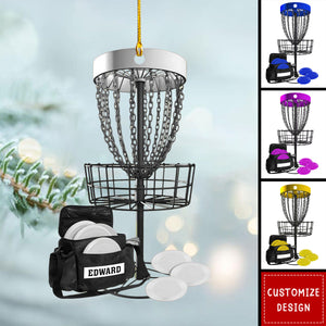 Personalized Disc Golf Christmas Ornament Gift for Disc Golf Lover - 2024 New Release