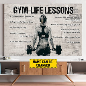 Personalized Gym Life Lessons Poster-Gift For Gym Lovers