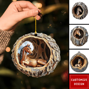 Personalized Horse Christmas Ornament Gift for Horse Lover-2024 New Release