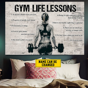 Personalized Gym Life Lessons Poster-Gift For Gym Lovers