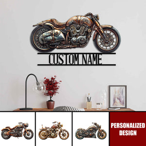 Personalized Biker Cut Metal Sign-Gift For Biker Lover