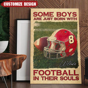 Personalized American Football Poster - Gift For American Football Lover