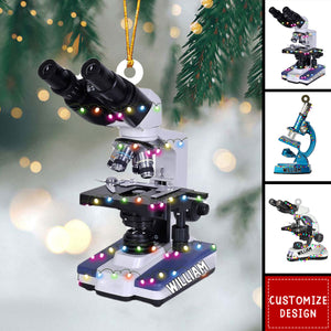 Personalized Medical Microscope Christmas Ornament - 2024 New Release