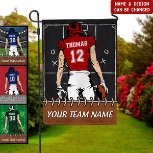 Custom Football Fan - Personalized Garden Flag, Football Gift