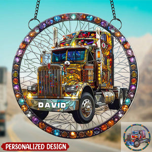 Personalized Gifts For Truck Lovers-Truck Acrylic Suncatcher Ornament