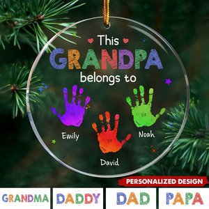 2024 New Release This Grandma Belongs To Grandkids - Personalized Acrylic Ornament