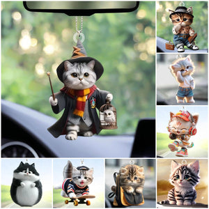 Magic Cat-Halloween Gifts For Cat Lovers Car Ornament