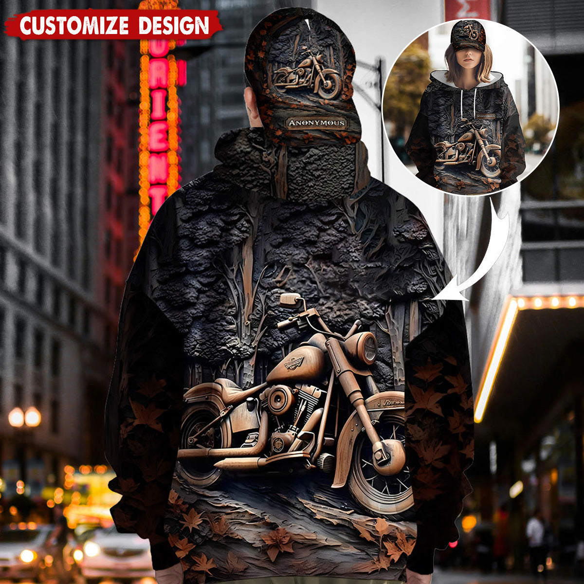 Time To Ride - Personalized Biker All Over Print Hoodie