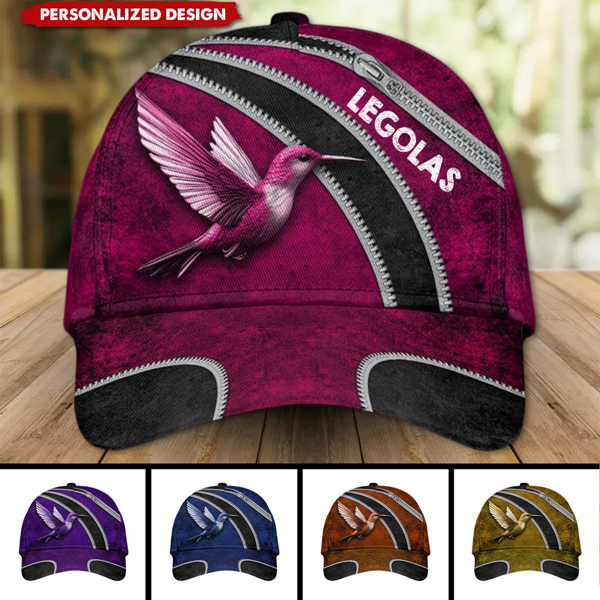 Hummingbird-Personalized Cap-Gift For Family Or Friends