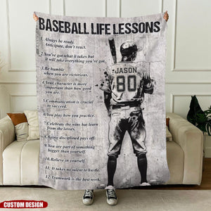 Personalized Motivational Baseball Boy Blanket Gift For Baseball Lovers