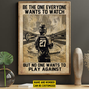 Personalized Lacrosse Motivation Poster- Gift For Lacrosse Lovers