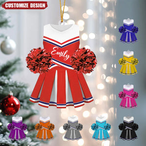 Personalized Cheerleading Pom pom Girl Christmas Ornaments - 2024 New Release