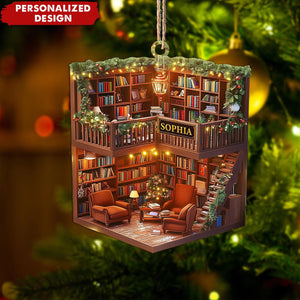 Personalized Book Store Ornament-Gift for Book Lovers-2024 New Release