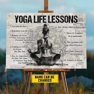 Personalized Yoga Life Lessons Poster-Gift For Yoga Lovers