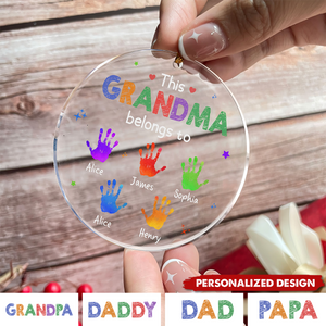 2024 New Release This Grandma Belongs To Grandkids - Personalized Acrylic Ornament