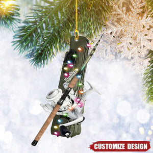 Personalized Fishing Tools Christmas Xmas Tree 3D Ornament