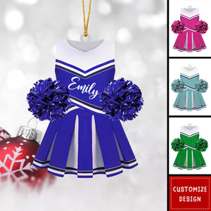 Personalized Cheerleading Pom pom Girl Christmas Ornaments - 2024 New Release