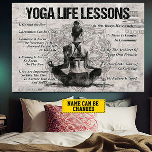 Personalized Yoga Life Lessons Poster-Gift For Yoga Lovers