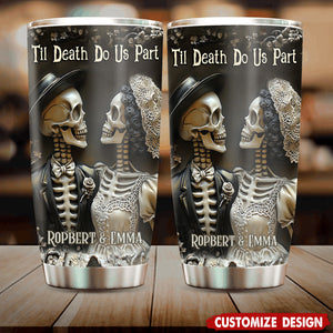 Til Death Do Us Part - Personalized Couple Tumbler - Anniversary Gift For  Husband,Wife