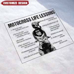 Personalized Motocross Life Lessons Plaque - Gift For Motocross Lover