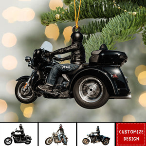 2024 New Release - Personalized Biker Hanging Ornament Christmas